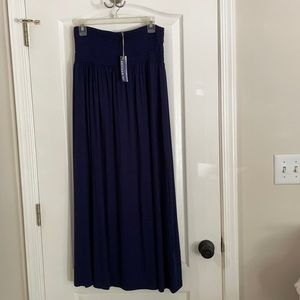NWT navy blue medium maxi skirt